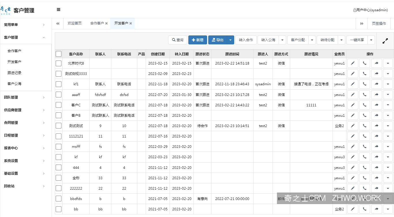 CRM客戶管理系統(tǒng)